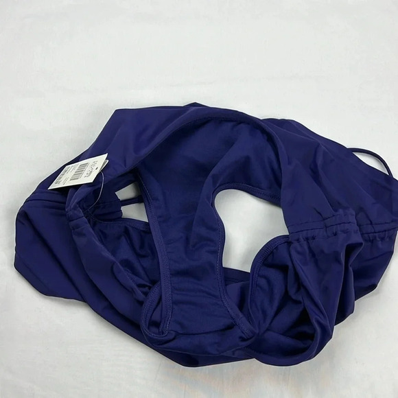 Island Escape New Women’s 12 Ruched Side Tie Skirted Swimsuit Bottom - Picture 10 of 11